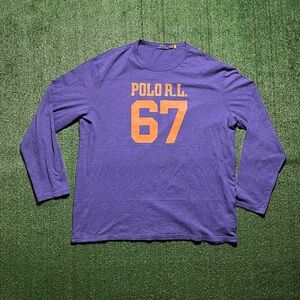 Ralph Lauren Polo 67 Blue Long Sleeve Tee XXL
